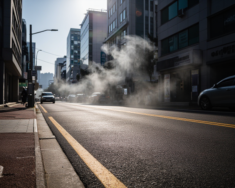 Heatwave in Seoul Urban Landscape
