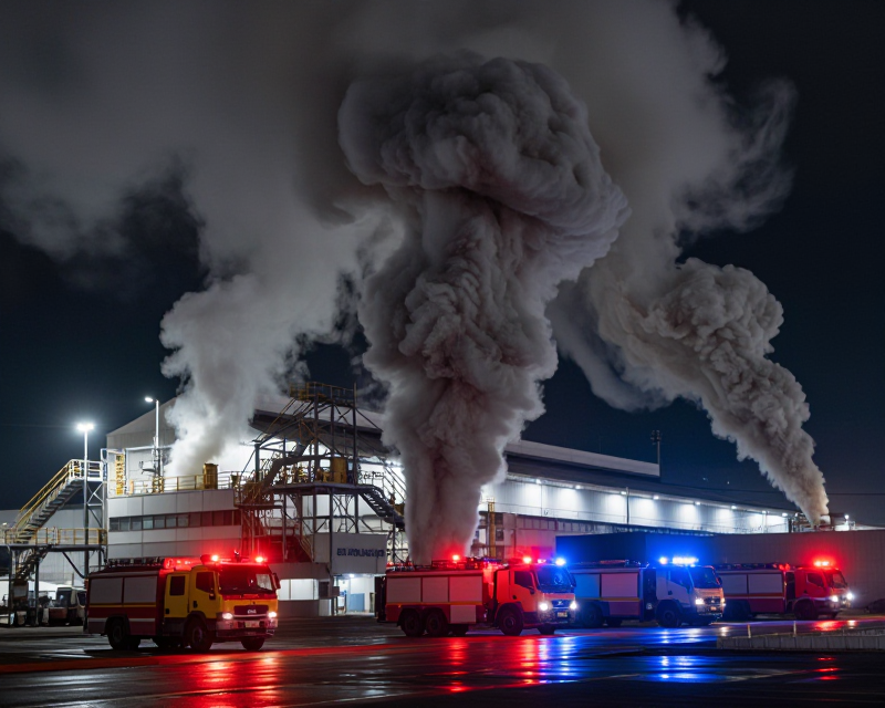 Incheon Logistics Center Fire Scene