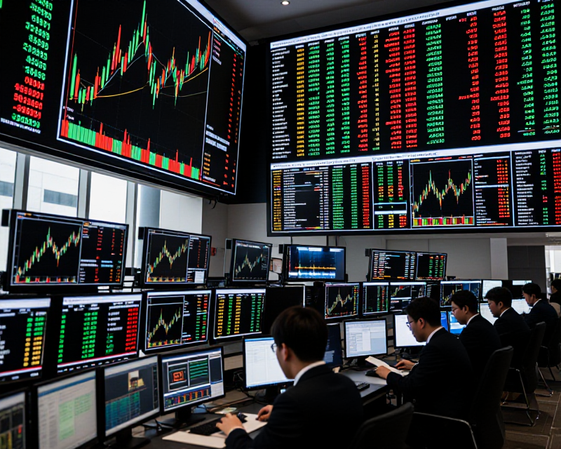 Financial Market Volatility Concept