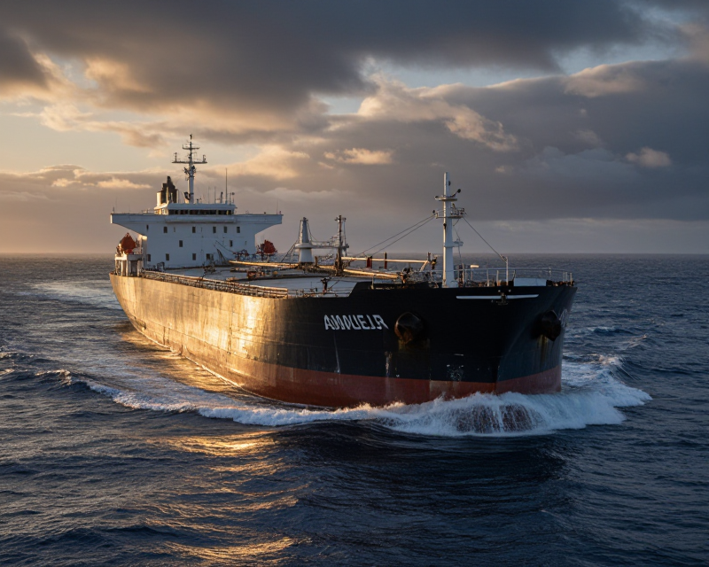 Oil Tanker in Turbulent Sea