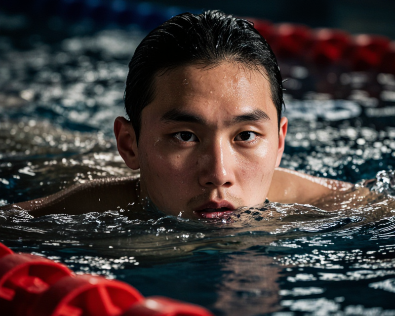 Cinematic Swimmer Focus